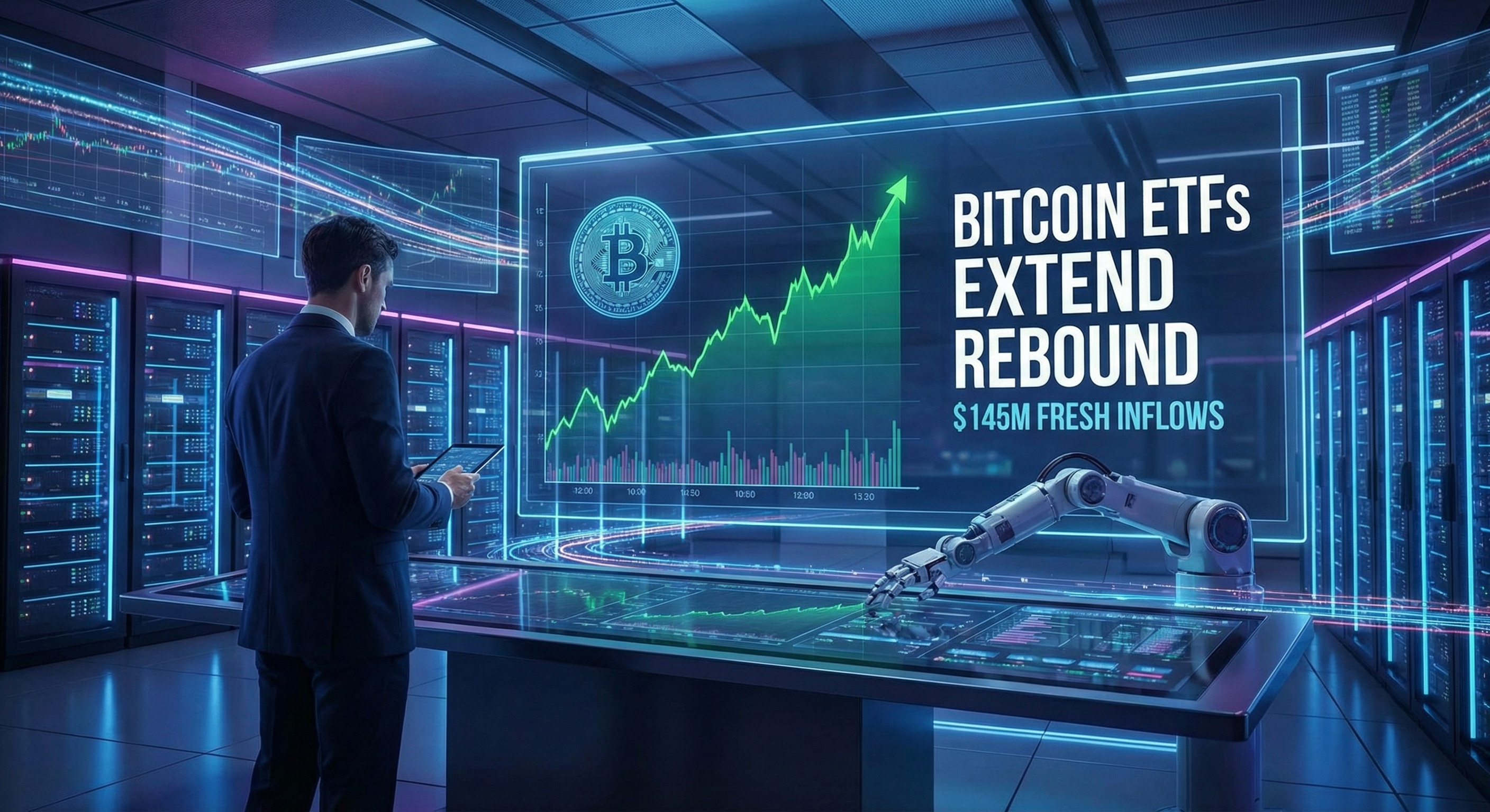 Bitcoin ETFs extend rebound as $145M in fresh inflows hit market